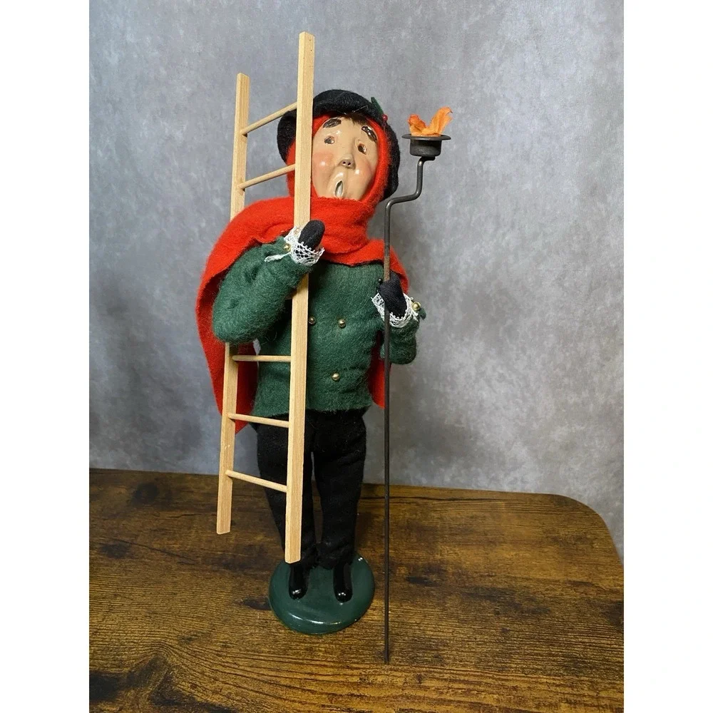 Byers Choice The Carolers Lamp Lighter Man with Ladder Torch Christmas Figure